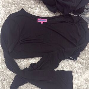 Edikted Black Crop Top